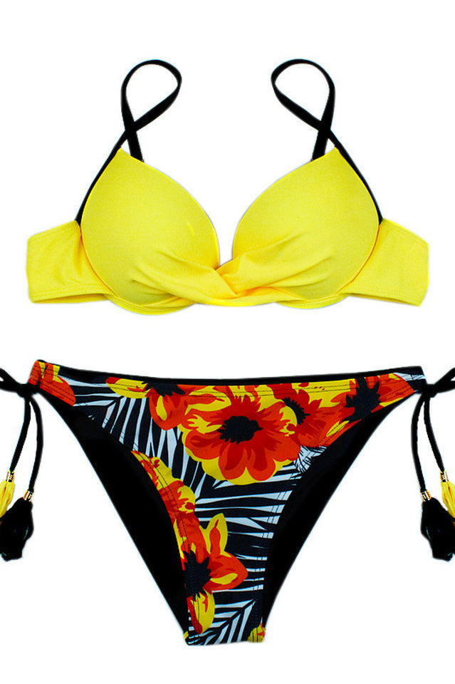 Tropical Bikini Set With Tassels Newgew