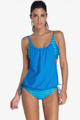 Striped Swimsuit With Double Layer Lining Newgew