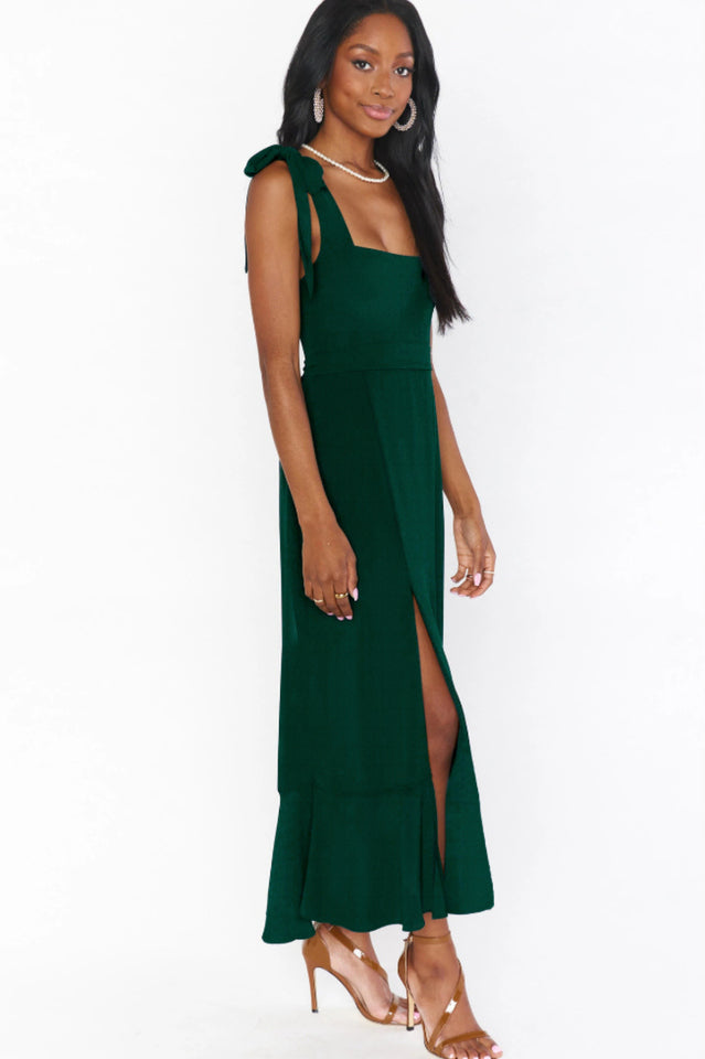 Tie Shoulder Boho Midi Dress Newgew