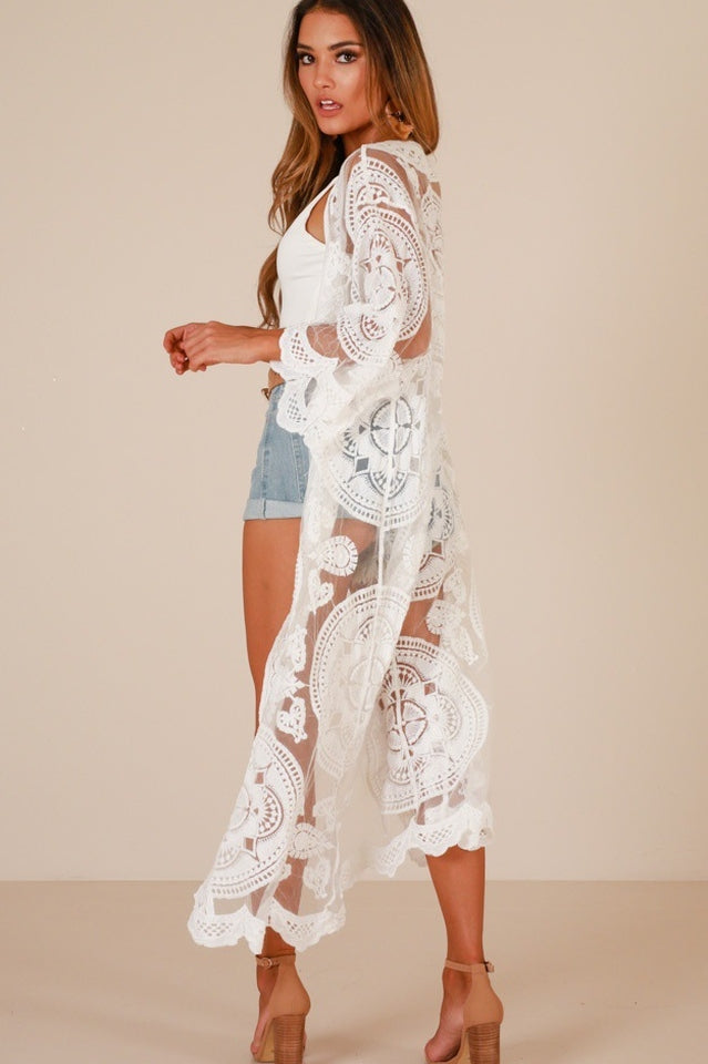 White Beach Cover Up Dress Newgew