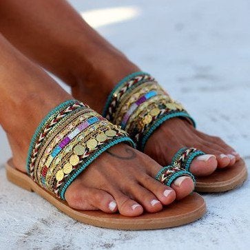 Blue Summer Denim Sandals Newgew