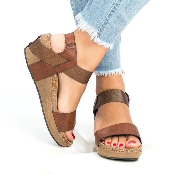 Low Heel Wedge Sandals Pairmore