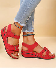 Velcro Wedge Sandals Newgew