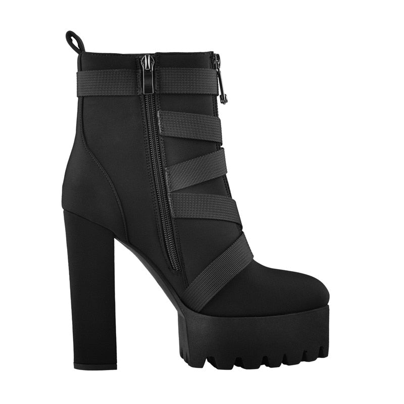 Chunky Thick Heels Ankle Boots Newgew