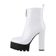 Patent Leather Ankle Boots Newgew