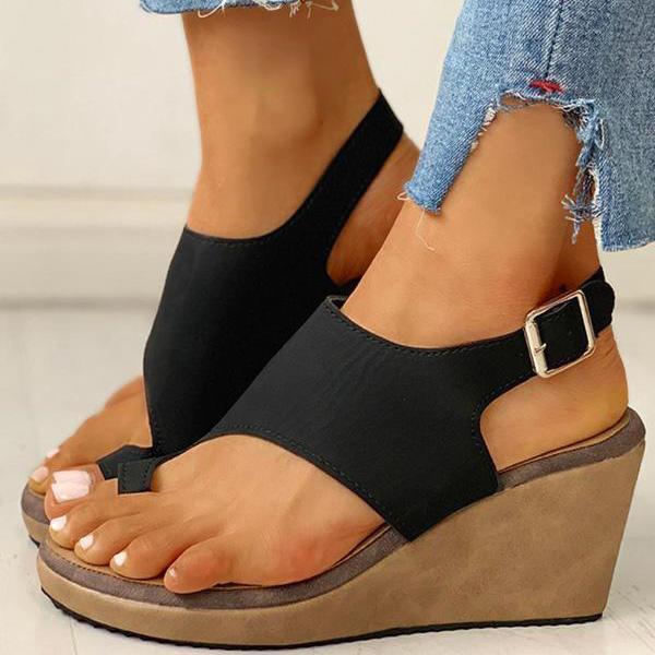 Toe Ring Cutout Slingback Sandals Pairmore