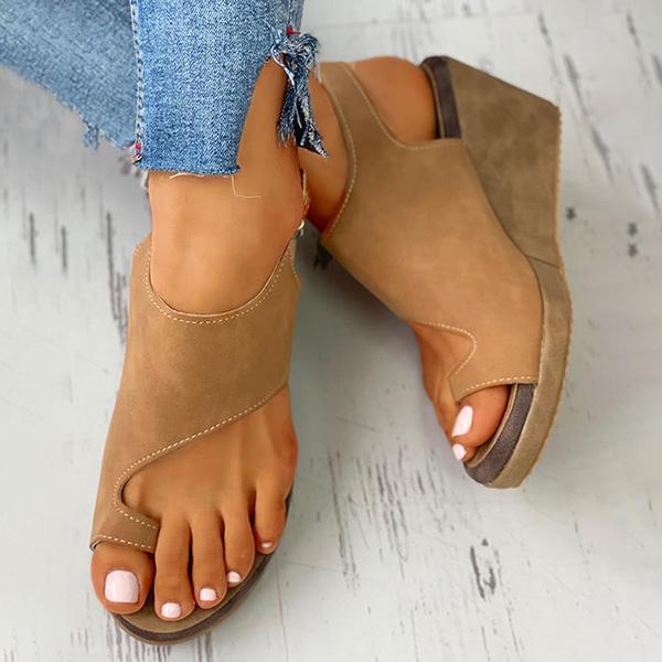 Toe Ring Cutout Slingback Sandals Pairmore