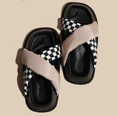 Casual Wear checkerboard sandals Newgew