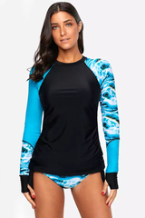 Vansa Printed Long Sleeve Swimsuit Set Newgew