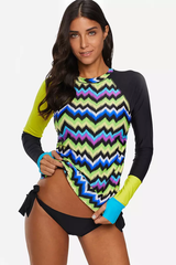 Vansa Printed Long Sleeve Swimsuit Set Newgew