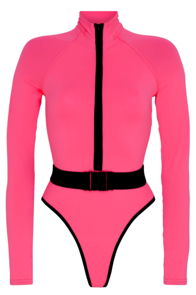 Surf-Up Neon Belted Swimsuit Newgew