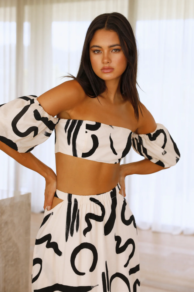 Utopia Crop Tops & Skirt Set Newgew