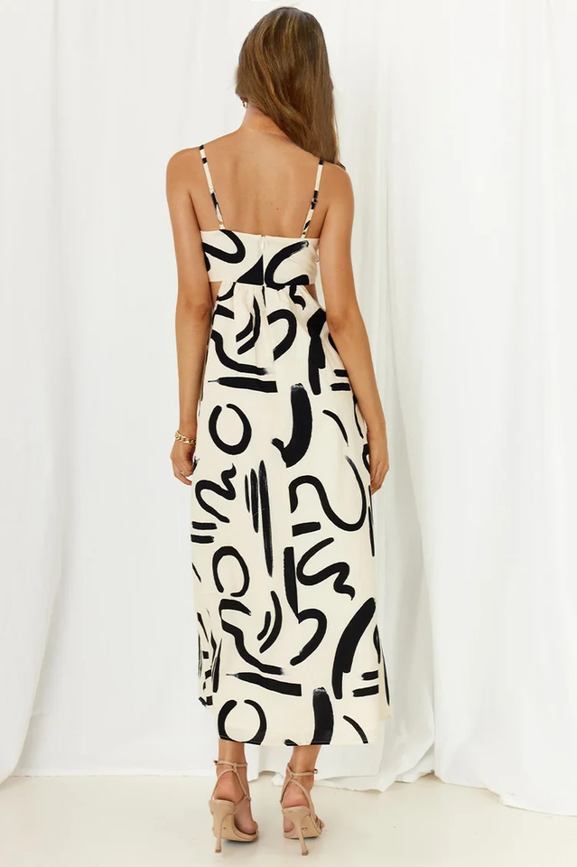 Summer Sling Printed Midi Dress Newgew