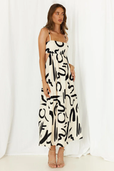 Summer Sling Printed Midi Dress Newgew