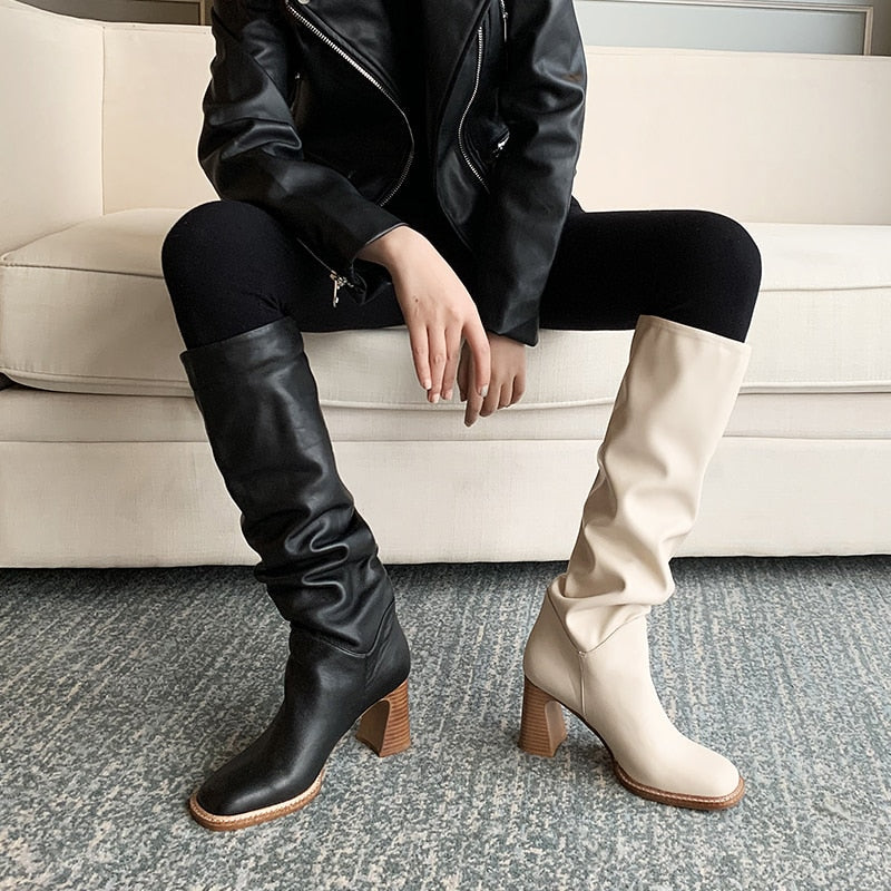 2023 Women Leather Boots Newgew