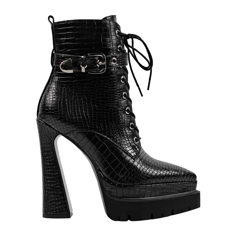 Double Platform Ankle Boots Newgew