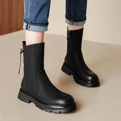 Winter Leather Ankle Boots Newgew