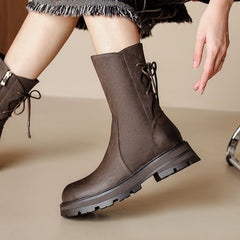 Winter Leather Ankle Boots Newgew