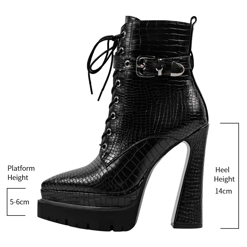 Double Platform Ankle Boots Newgew