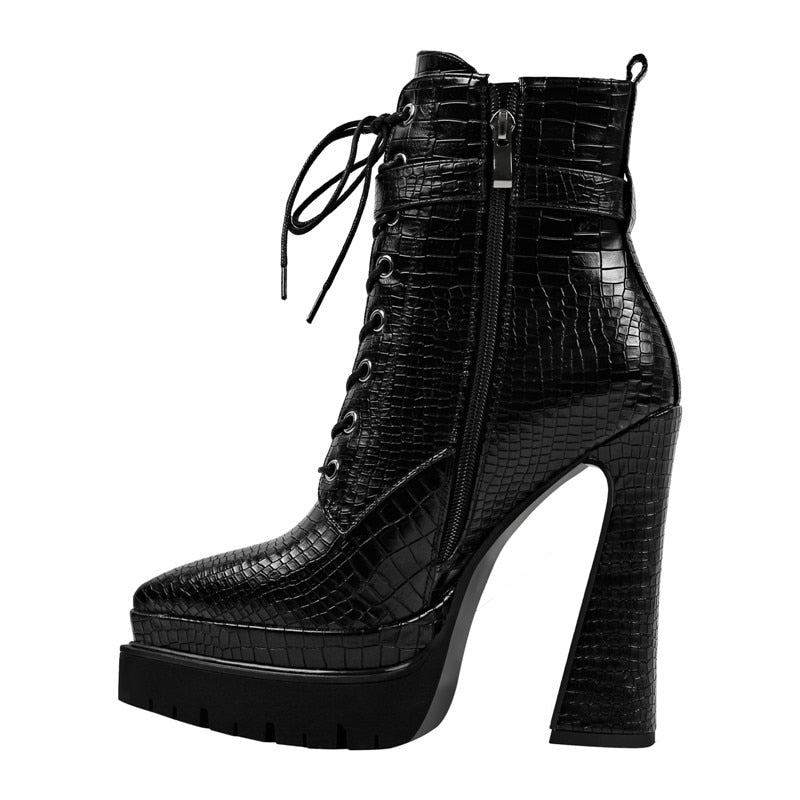 Double Platform Ankle Boots Newgew