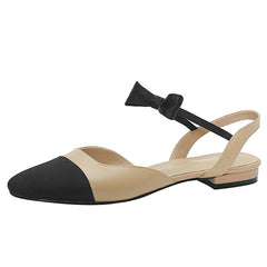 Amy Cap Toe Bowknot Sling back Flats Newgew