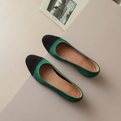 Fajr Cap Toe Emerald Green Flats NEW GEW