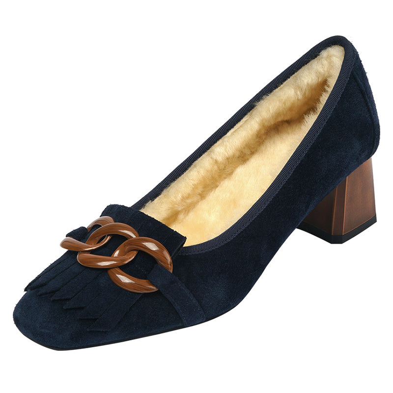 Irina Winter Low Heel Loafers Newgew