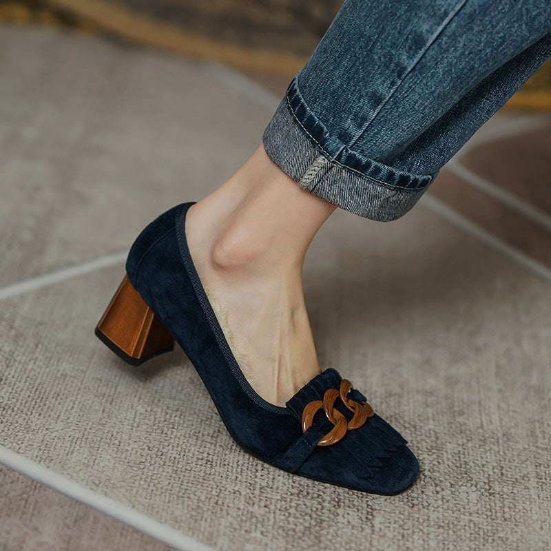 Irina Winter Low Heel Loafers Newgew