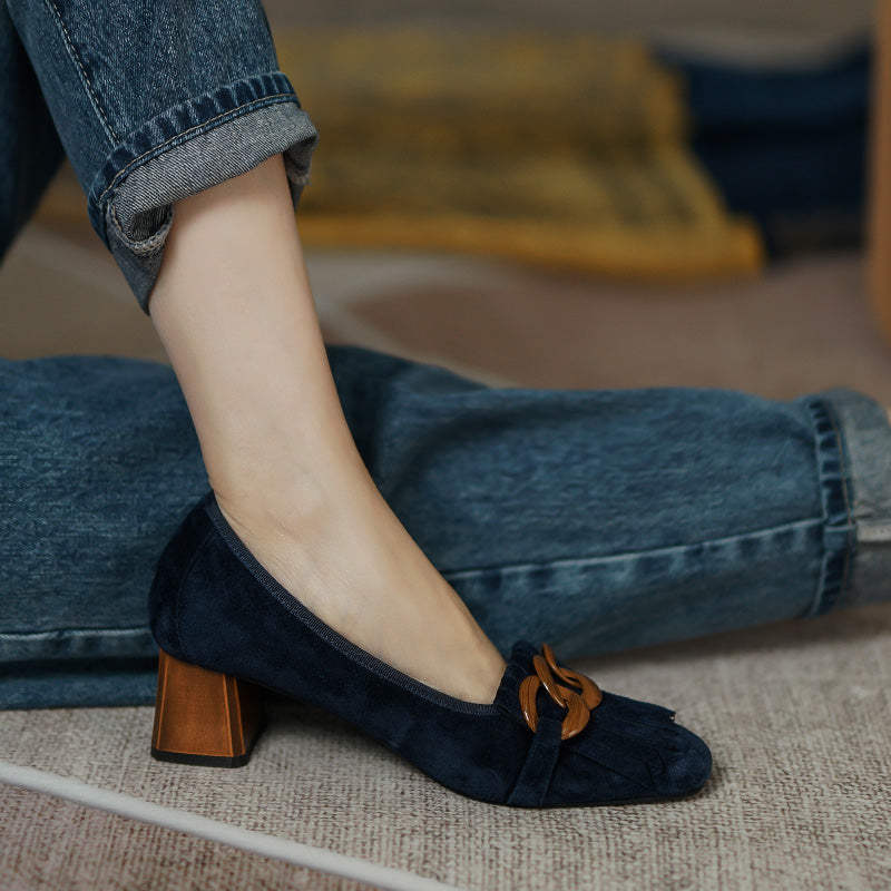 Irina Winter Low Heel Loafers Newgew