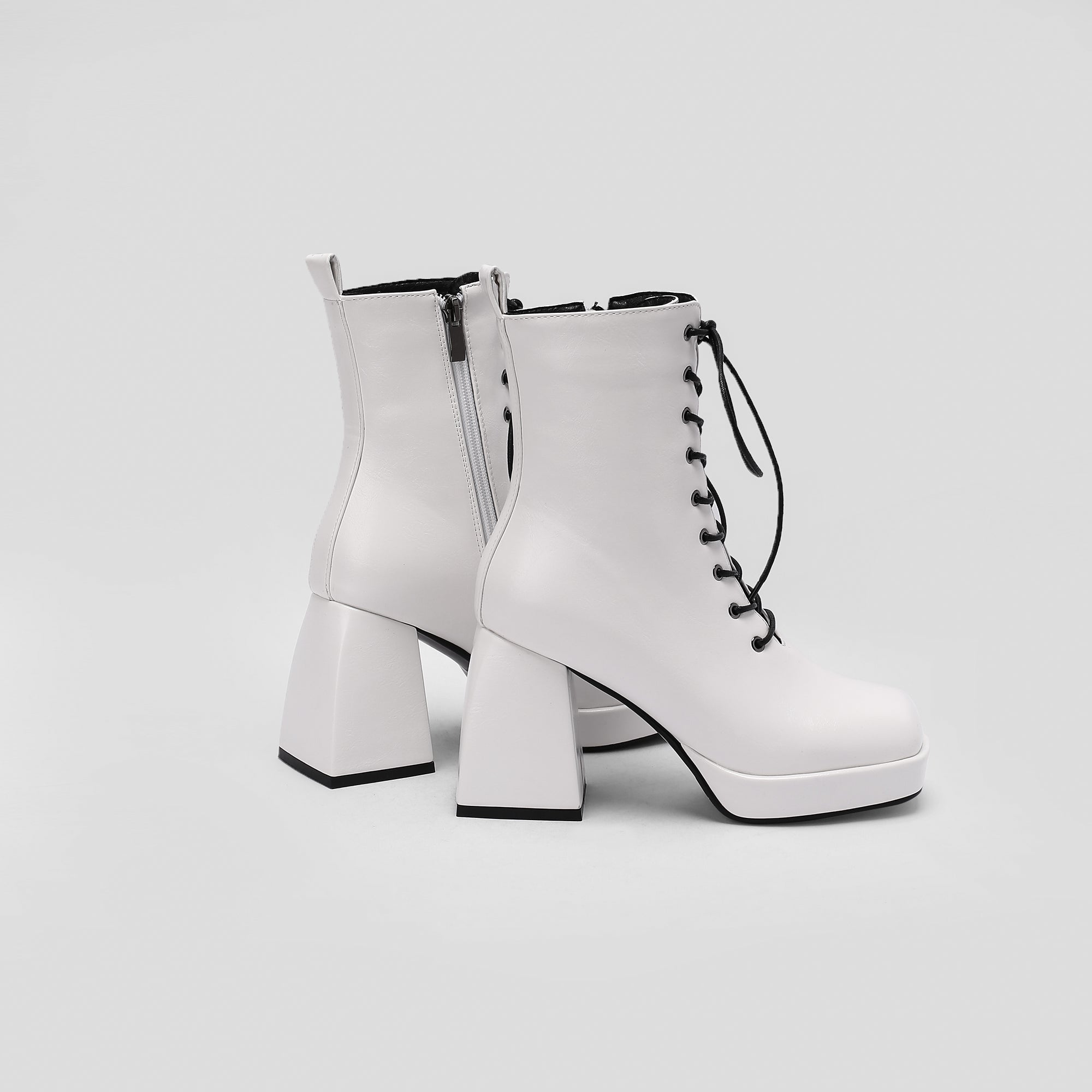Brooke Lace up Chunky Ankle Boots Newgew