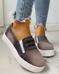 Eyelet Detail Flat Casual Shoes Newgew