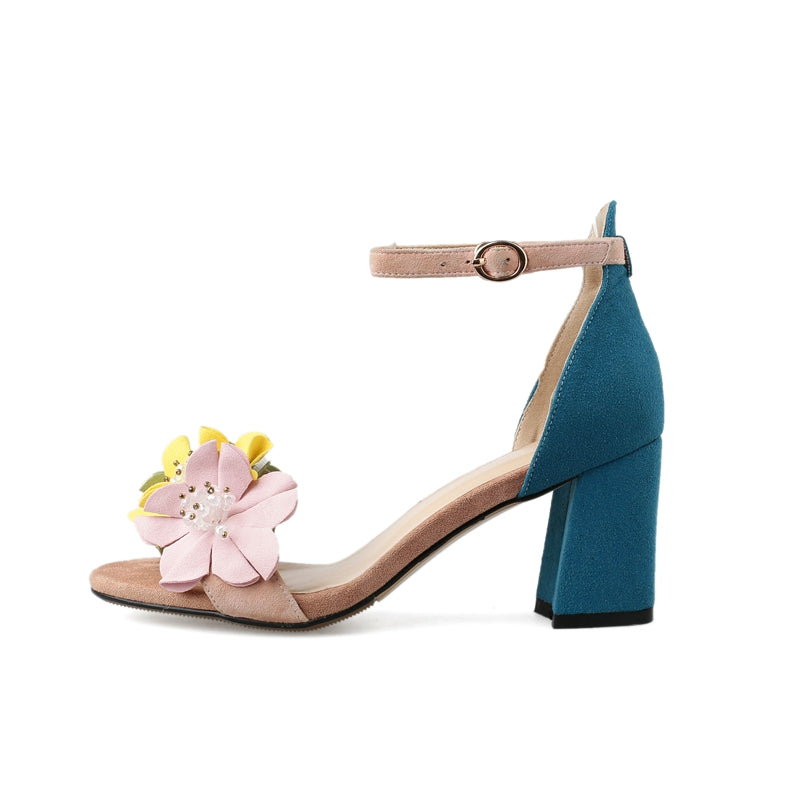 Bessi Floral Ankle Strap Sandals Newgew