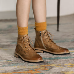 Fargo Brogue Combat Boots Newgew