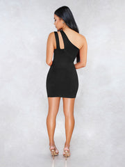 One Shoulder Cutout Bodycon Mini Dresses Clubwear Newgew