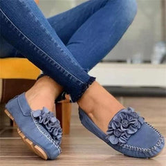 Comfy Slip-On Flower Suede Loafers Pairmore