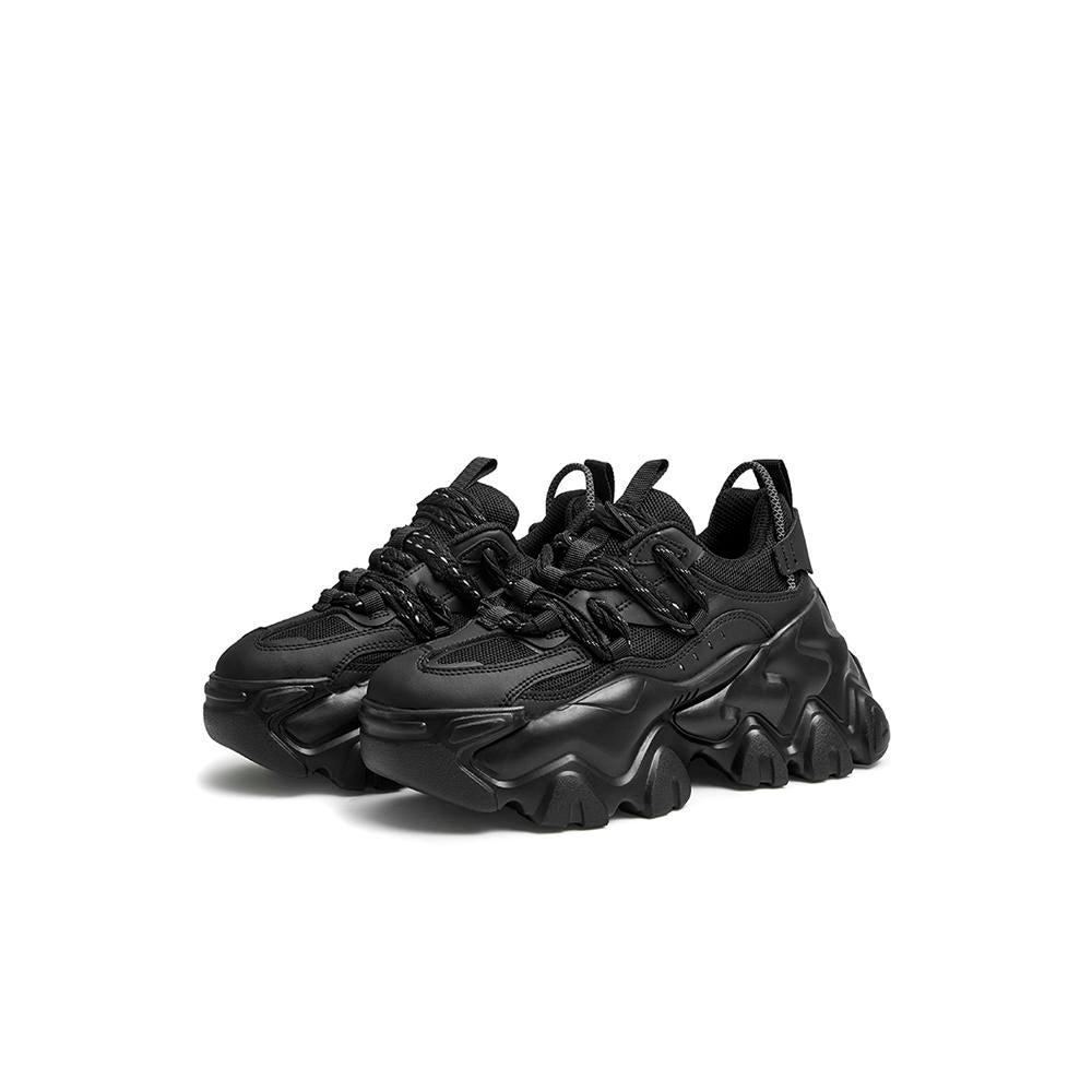 Pure Cool Black Platform Sneakers Newgew