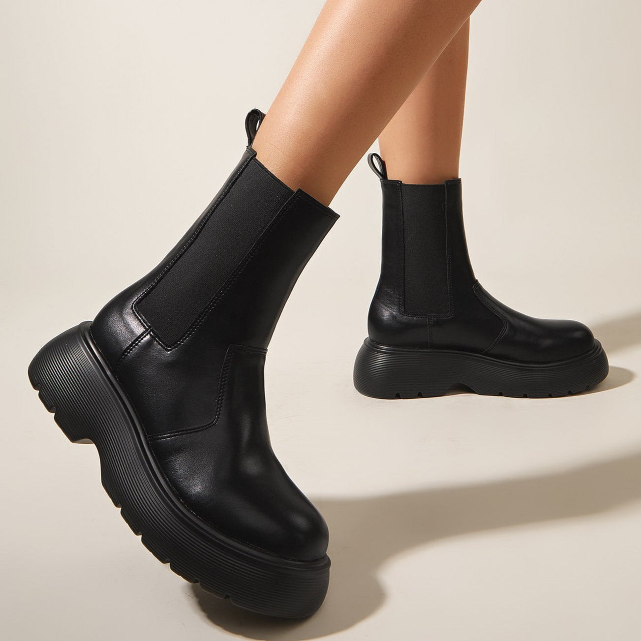 Thick-soled British Style Chelsea Boots Newgew