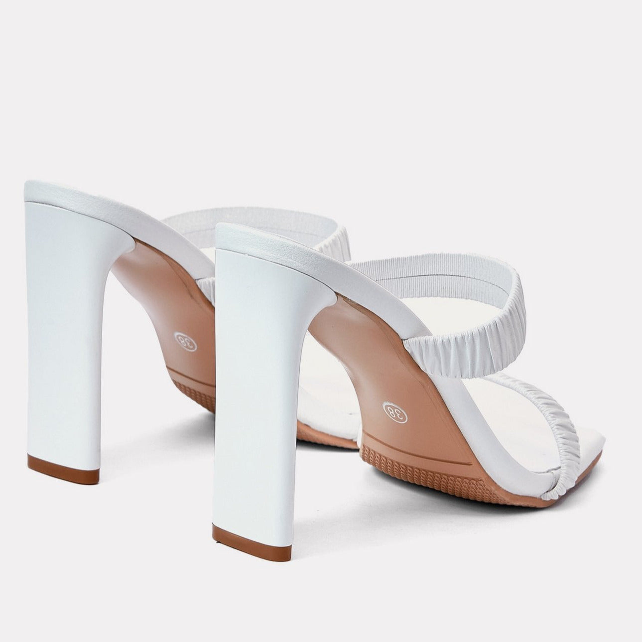 Two Ruched High-heeled Sandals Newgew