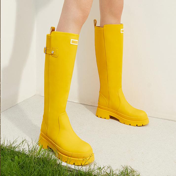 Fashionable Waterproof Non-slip Tall Rain Boots Newgew