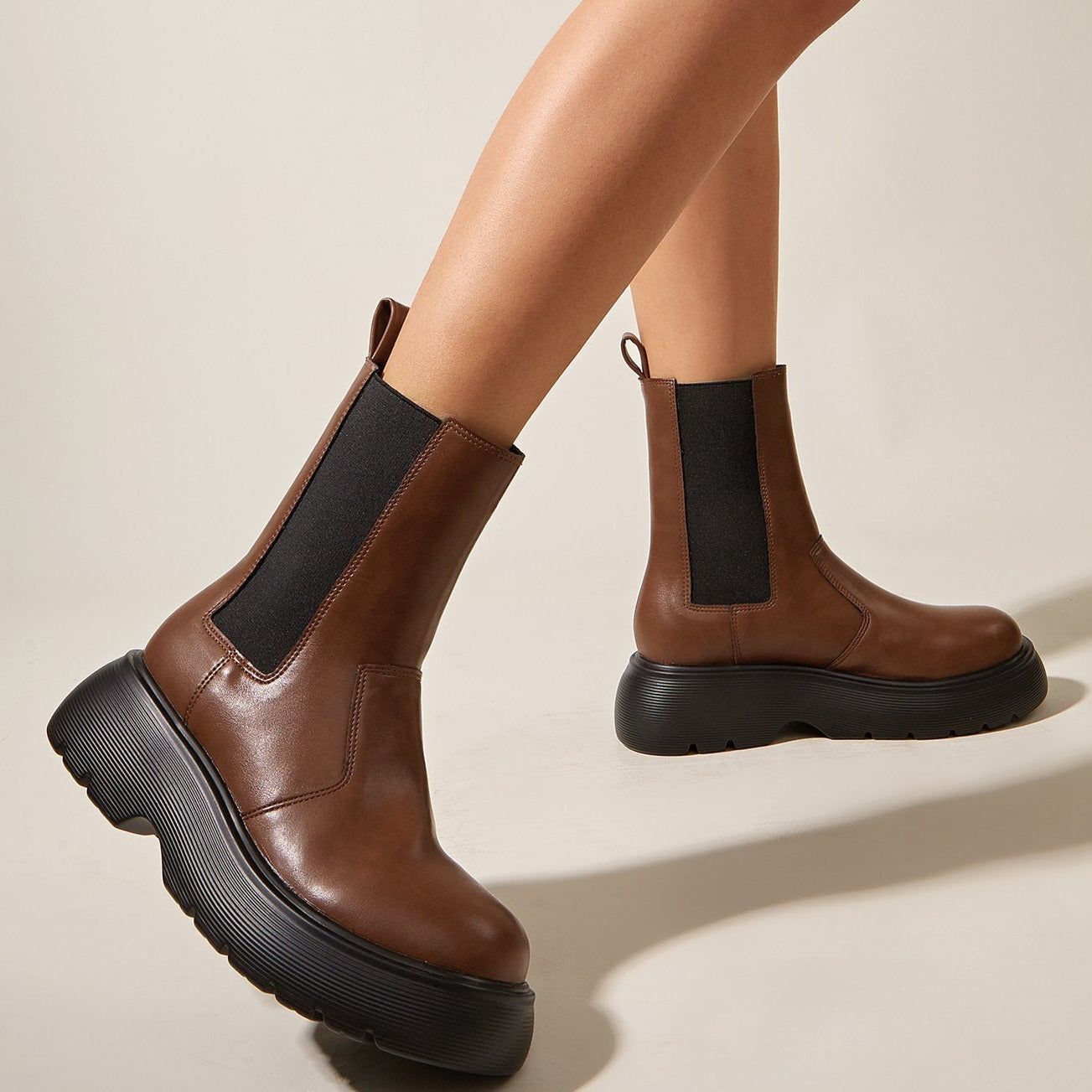 Thick-soled British Style Chelsea Boots Newgew