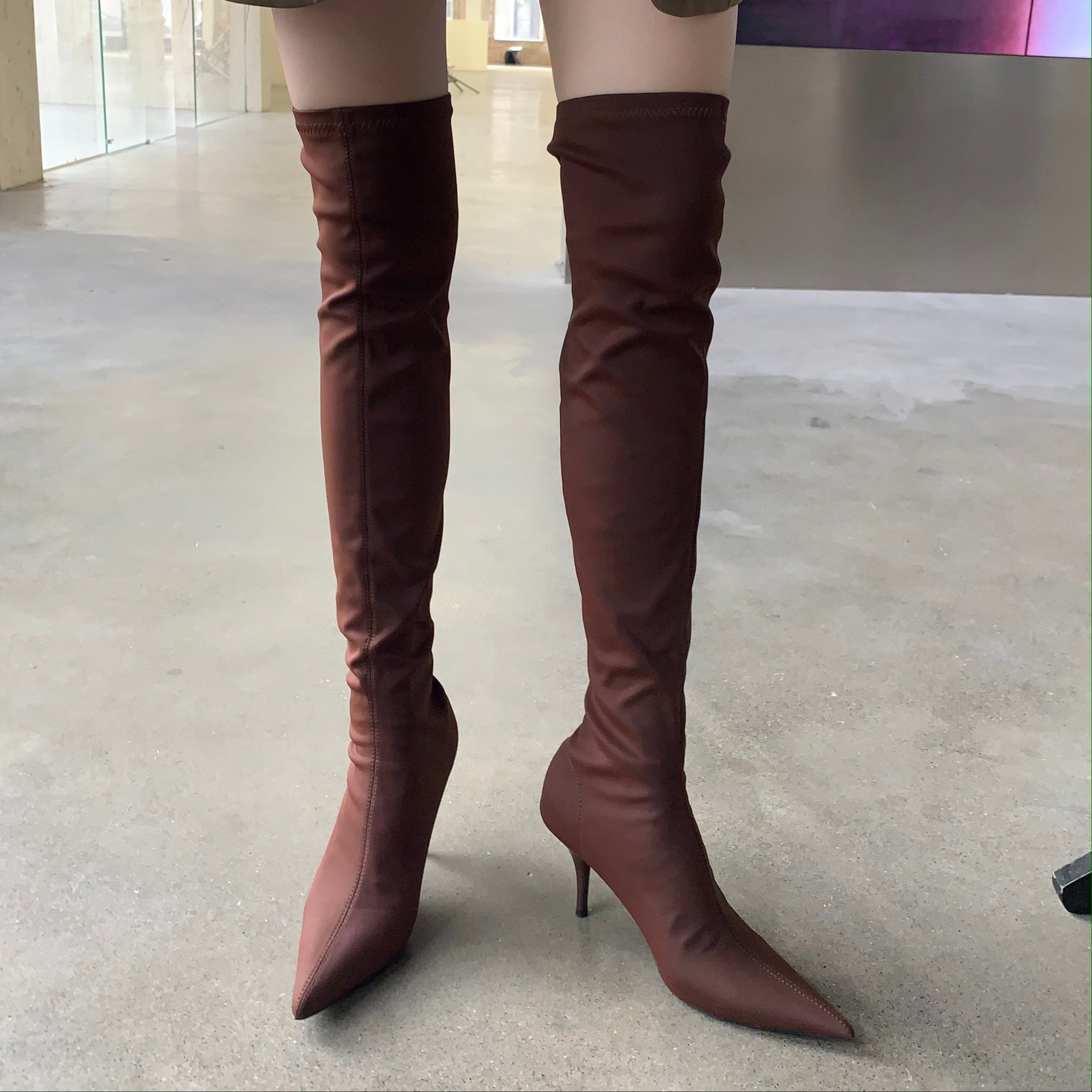 Pointed Toe Stiletto Heel Over-the-knee Boots Newgew