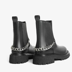 Chain Embellished Chelsea Boots Newgew