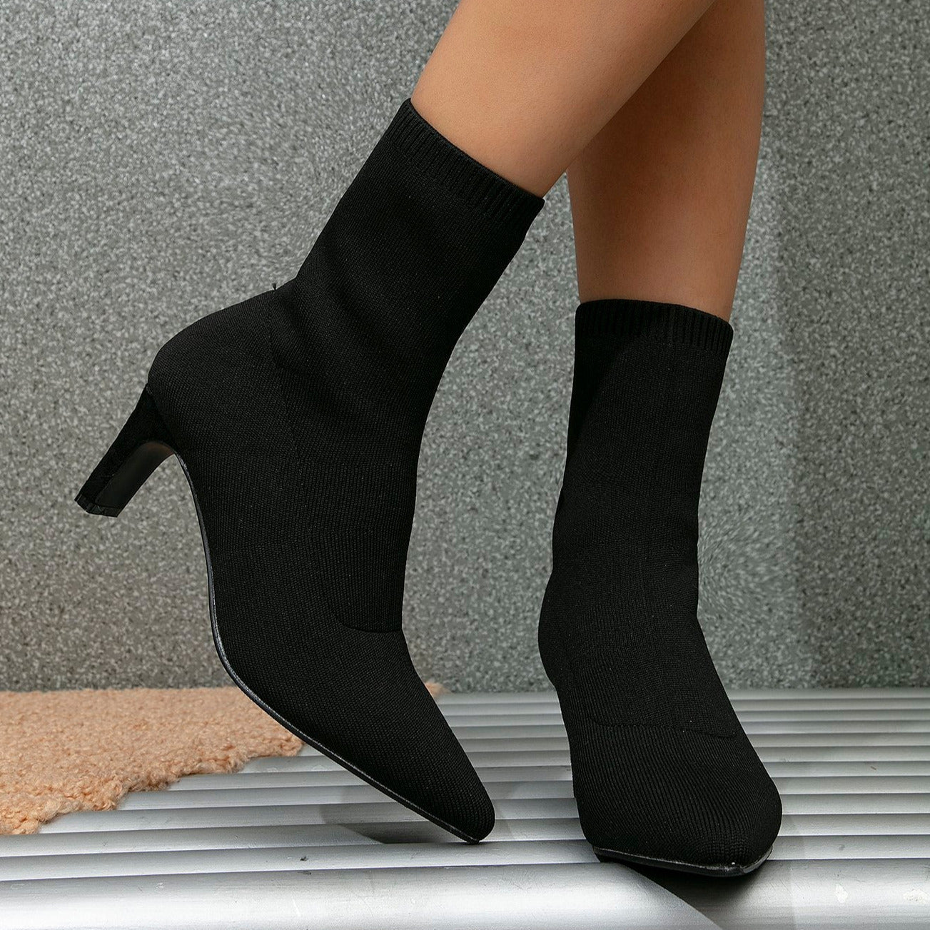 Knitted Sock Boots Newgew