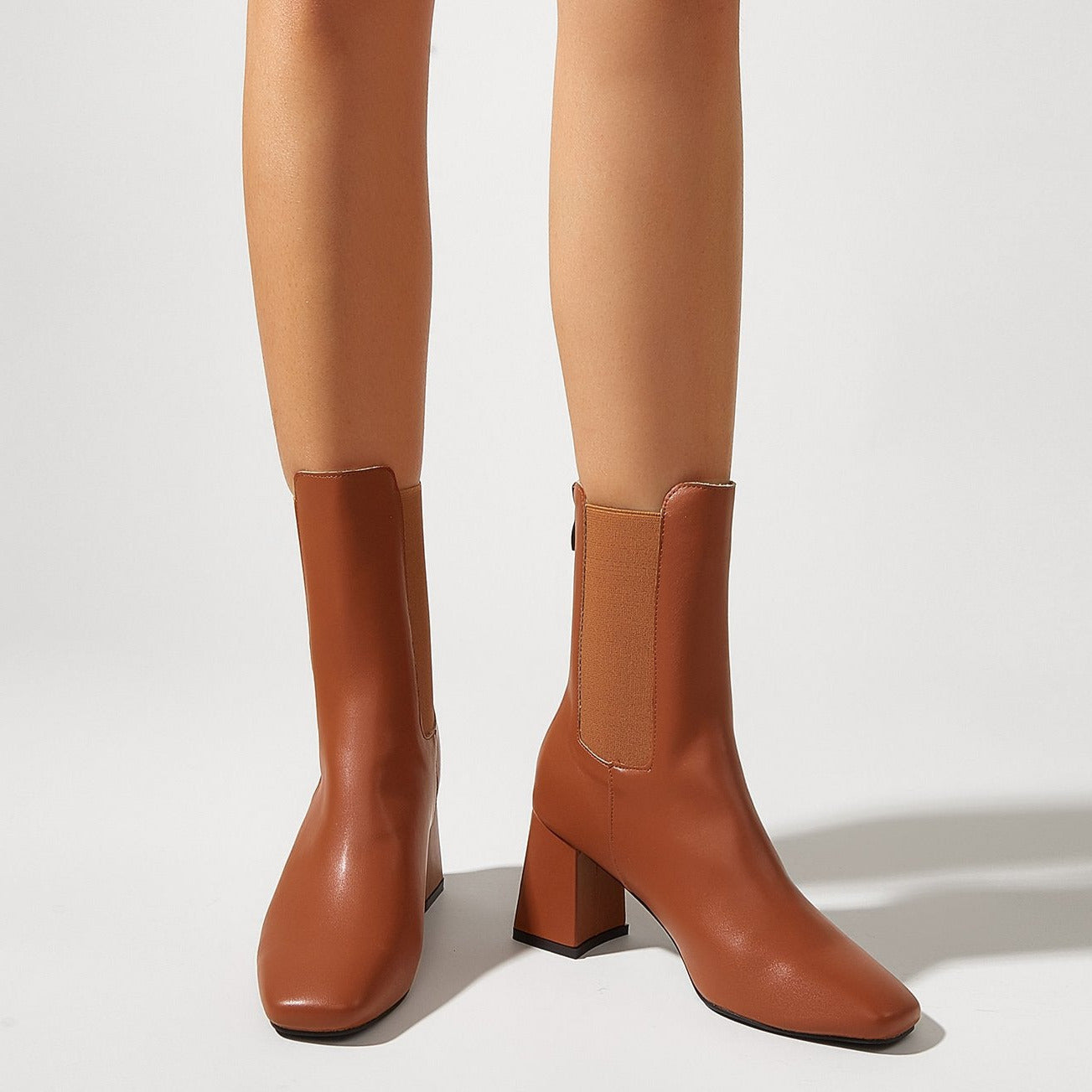 Chunky Heel Short Boots Newgew