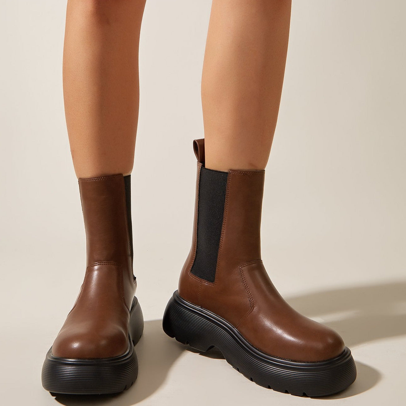 Thick-soled British Style Chelsea Boots Newgew