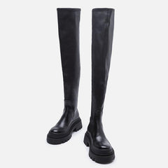 British Style Over-the-knee Thick-soled Boots Newgew