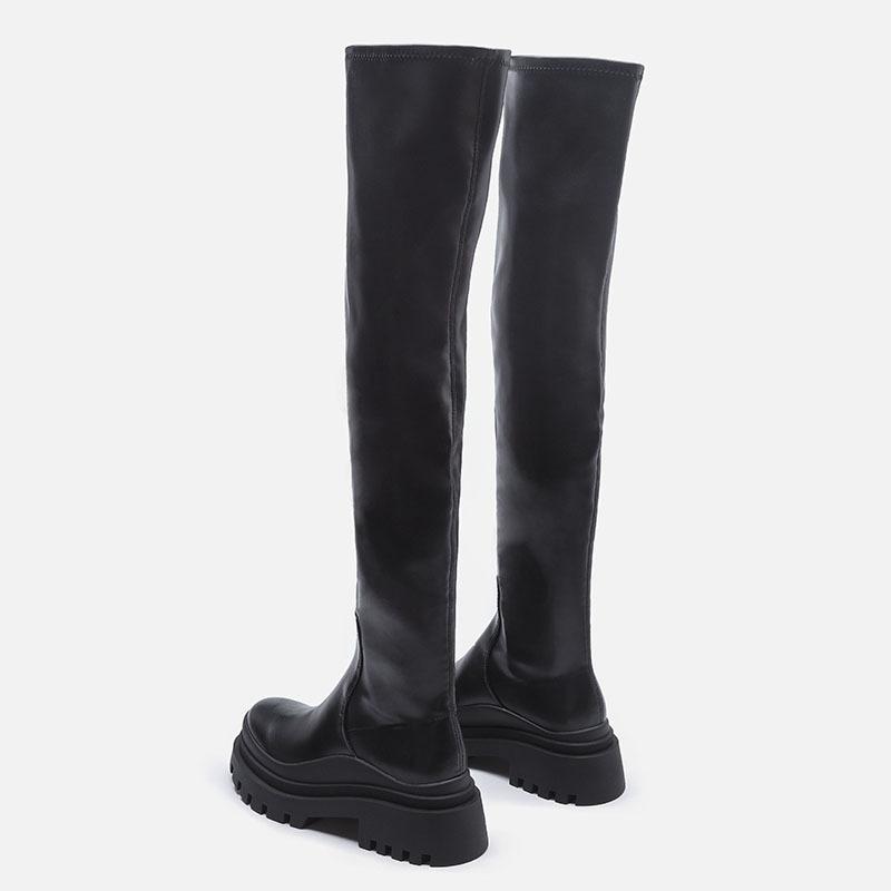 British Style Over-the-knee Thick-soled Boots Newgew