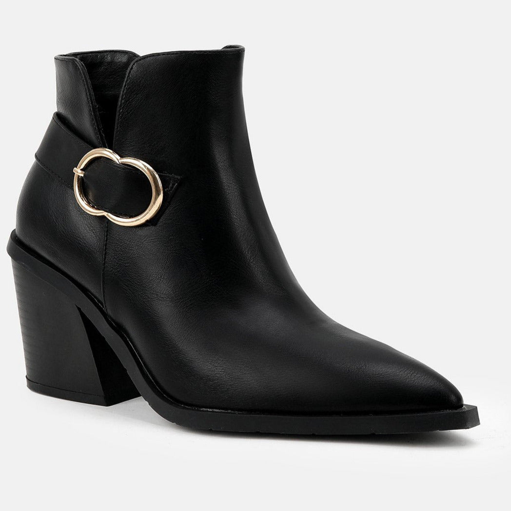 Chunky Heel Pointed Toe Chelsea Boots Newgew