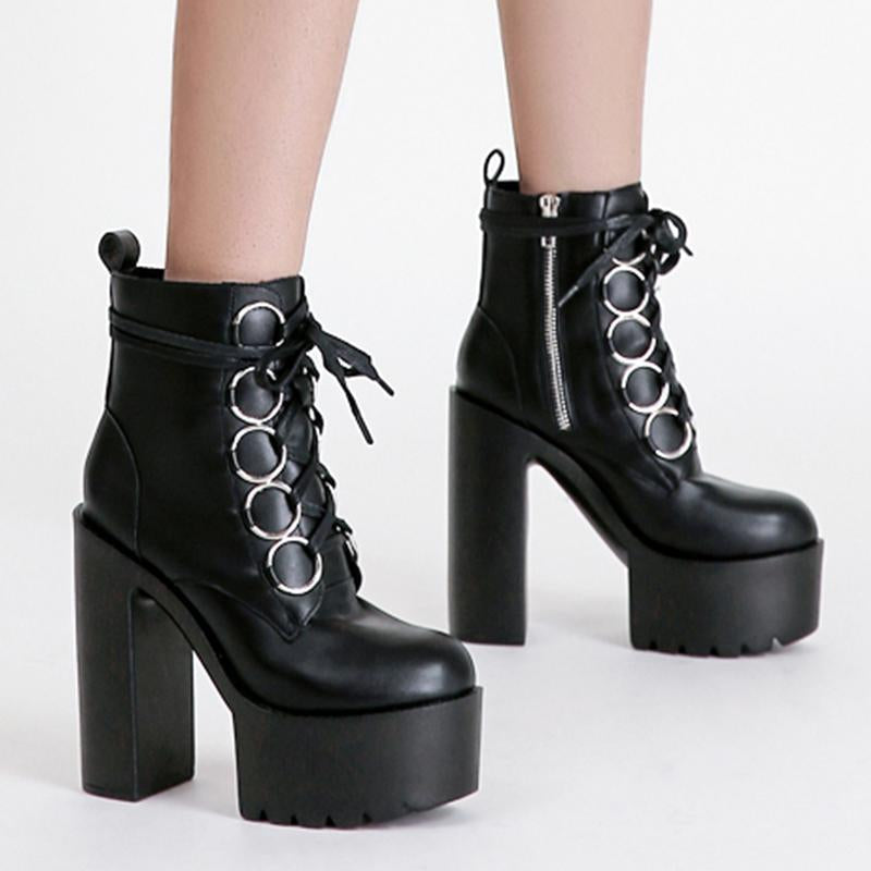 Halloween High Heeled Waterproof Platform Padded Boots Newgew