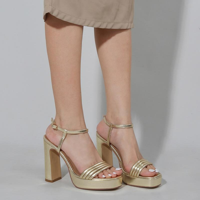 Square toes Ankle Strap Sandals Newgew